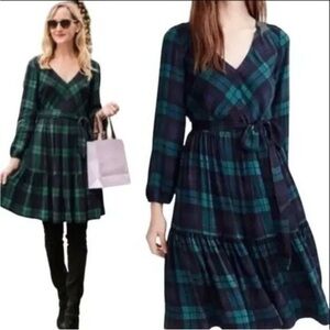 J Crew Tartan Plaid Belted Fit And Flare Dress Holiday Preppy NWT Size 8T